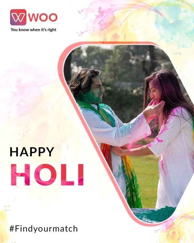 We wish that colours of romance and love, colours of affection and joy, colours of smiles and happiness get deeper and darker with each and every day of your life ✨ #happyholi . . . . . . . . . . #woo #wooindia #datingappthatwomenlove #virtualdating #loveunlocked #unlockthemagic #unlockpossibilities #love #couples #relationshipgoals #bae #soulmates #getwooed #findyourmatch