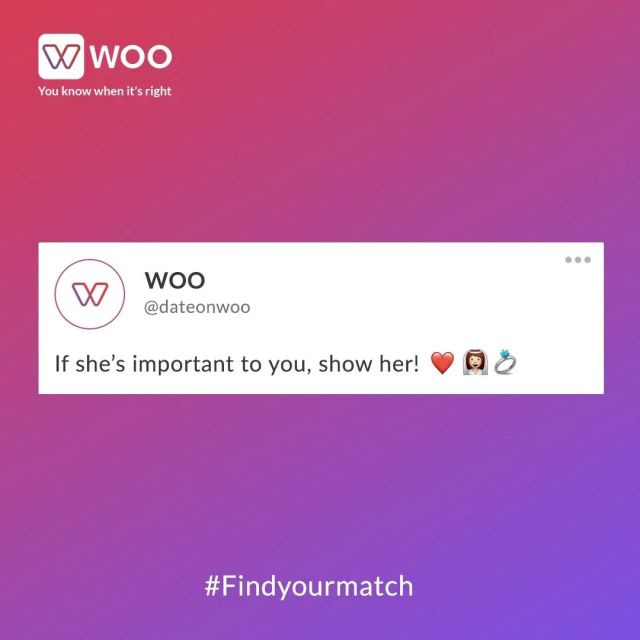 You should tell people how important they are to you.🥰❣️
.

.

.

.

.

.

.

.

.

.

.
#woo #wooindia #datingappthatwomenlove #virtualdating #loveunlocked #unlockthemagic #unlockpossibilities #love #couples #relationshipgoals #bae #soulmates #getwooed #findyourmatch